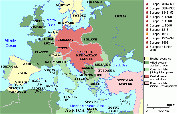 Map of world war ii